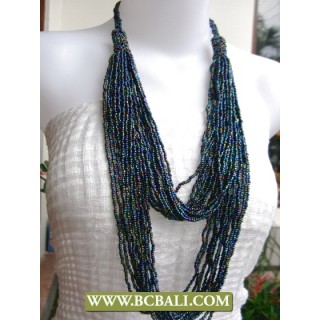 Paua Beads Layer Necklaces Multi Strand